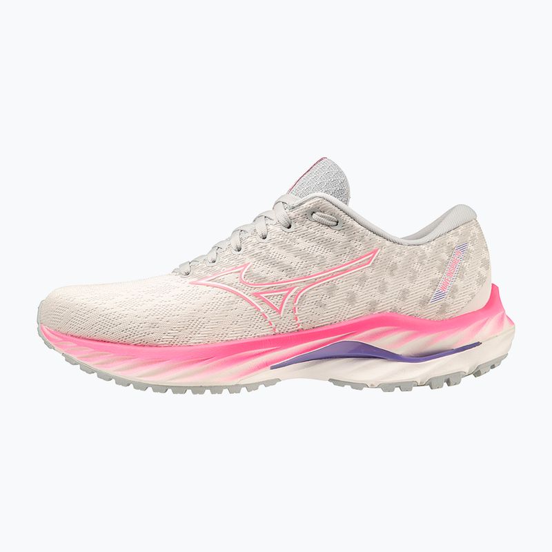 Women's running shoes Mizuno Wave Inspire 19 snow white/ hi vis pink/ purple punch 9