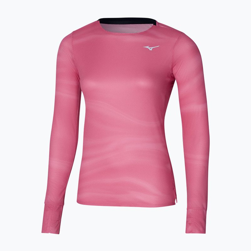 Women's running longsleeve Mizuno Premium Aero Tee sangria sunset