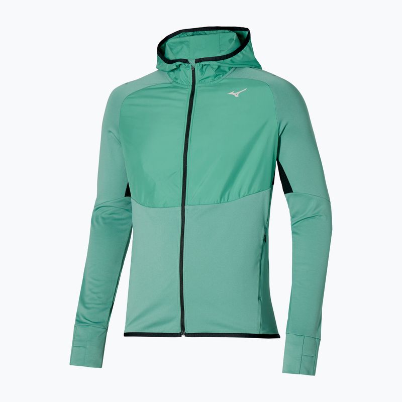 Men's Mizuno Warmalite Hybrid FZ mineral blue/black running jacket 6