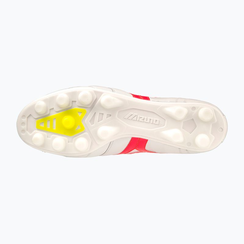 Men's Mizuno Morelia II Elite MD football boots white/flery coral2/bolt2 12