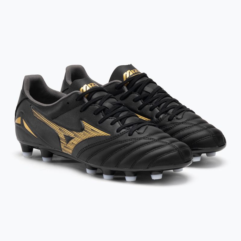 Men's Mizuno Morelia Neo IV Pro MD football boots black/gold/black 4
