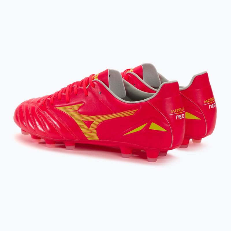 Mizuno Morelia Neo IV Pro MD men's football boots flery coral2/ bolt2/ flery coral2 3