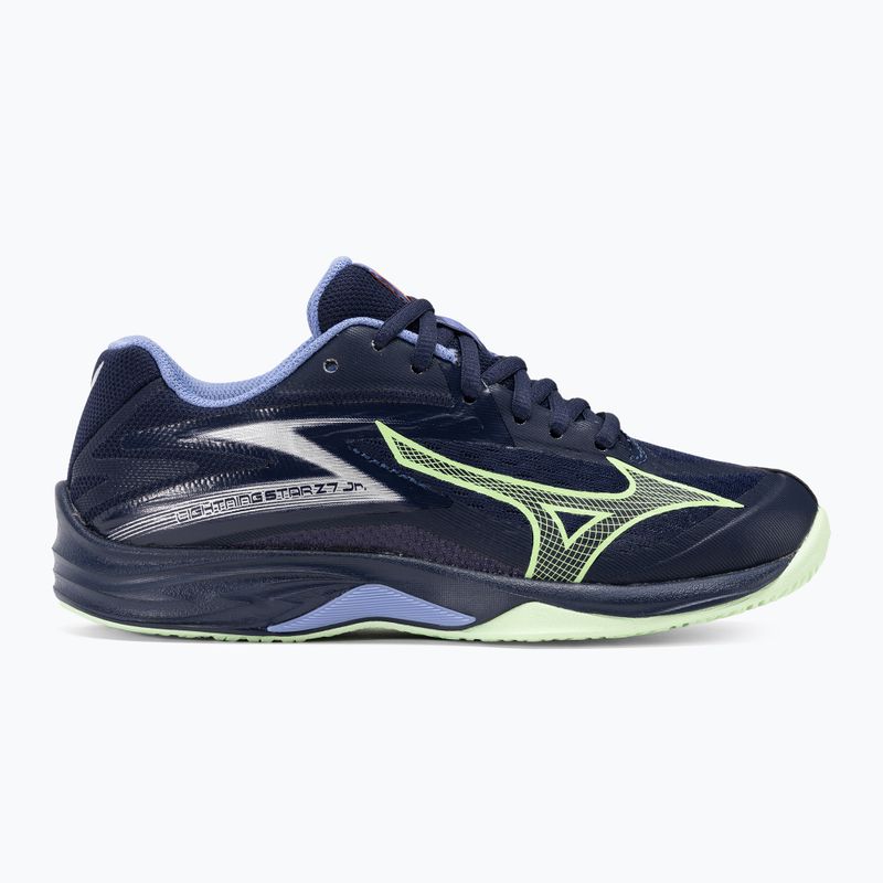 Children's volleyball shoes Mizuno Lightning Star Z7 Jr eblue/tech green/lolite 2