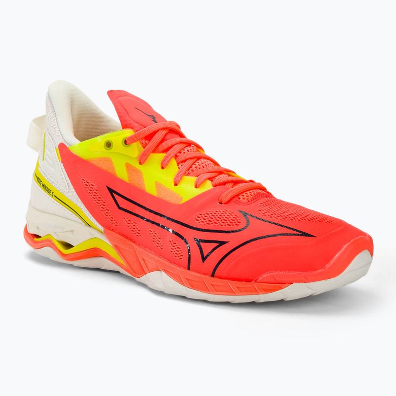 Men's handball shoes Mizuno Wave Mirage 5 nflame/black/bolt2(neon)