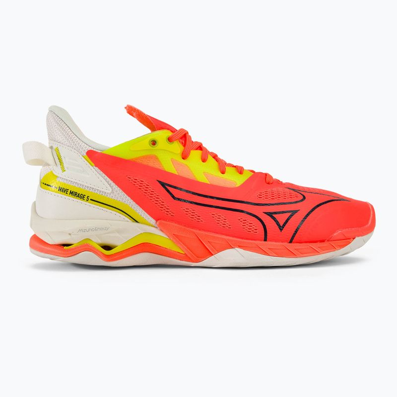 Men's handball shoes Mizuno Wave Mirage 5 nflame/black/bolt2(neon) 2