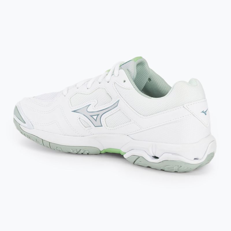 Women's handball shoes Mizuno Wave Phantom 3 white/glacial ridge/patinagreen 3