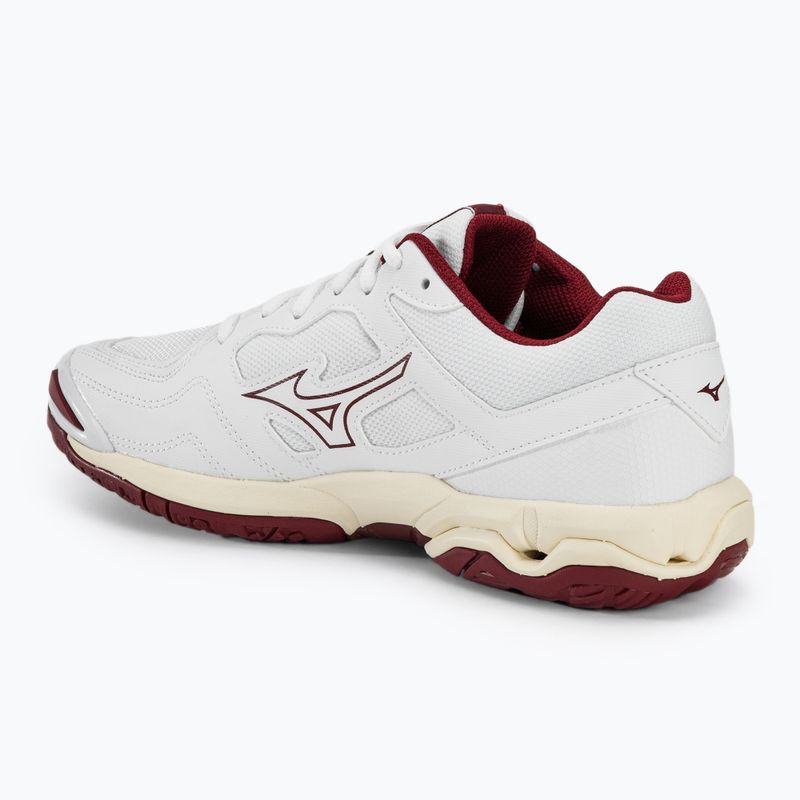 Women's handball shoes Mizuno Wave Phantom 3 white/cabernet/mp gold 3