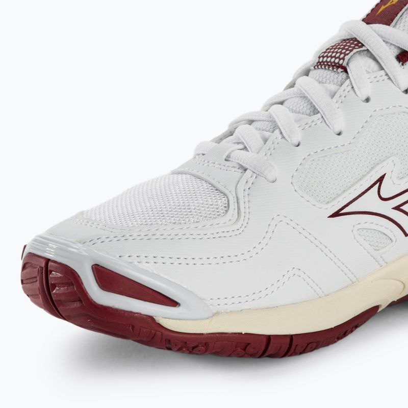 Women's handball shoes Mizuno Wave Phantom 3 white/cabernet/mp gold 7