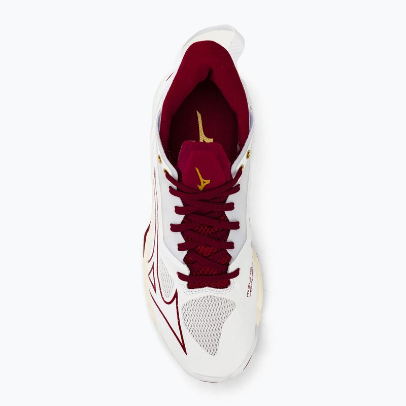 Women's handball shoes Mizuno Wave Mirage 5 white/cabernet/mp gold 5