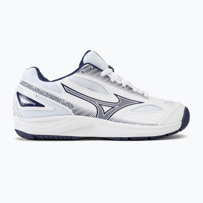 Mizuno Stealth Star 2 Jr children's handball shoes white/blueribbon/mpgold 2