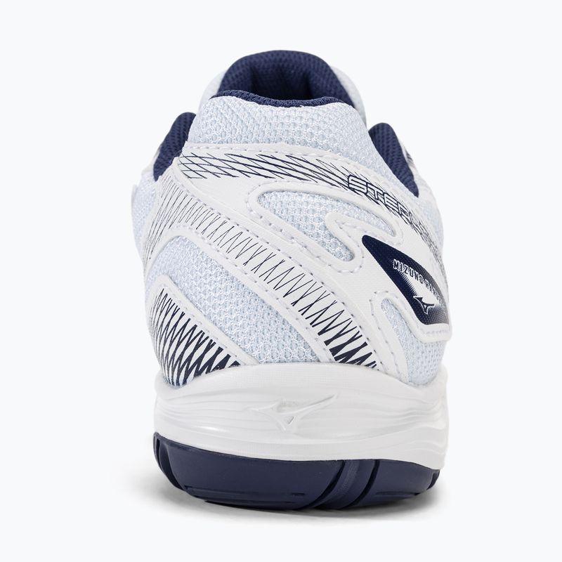 Mizuno Stealth Star 2 Jr children's handball shoes white/blueribbon/mpgold 6