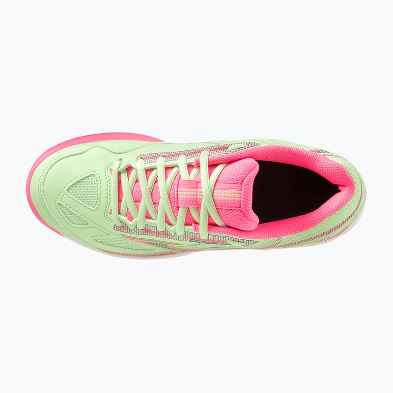 Women's padel shoes Mizuno Break Shot 4 Padel patina green / high vis pink / white 3