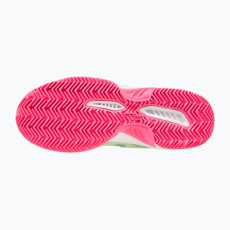 Women's padel shoes Mizuno Break Shot 4 Padel patina green / high vis pink / white 5