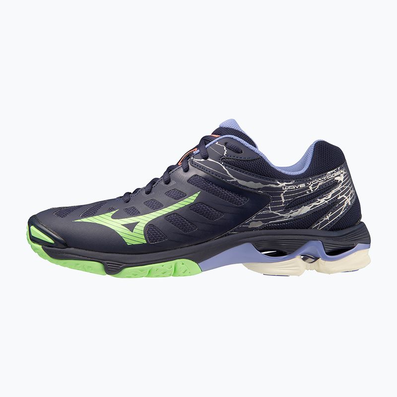 Men's volleyball shoes Mizuno Wave Voltage evening blue / tech green / lolite 3