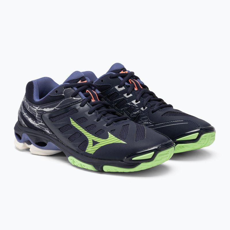 Men's volleyball shoes Mizuno Wave Voltage evening blue / tech green / lolite 5