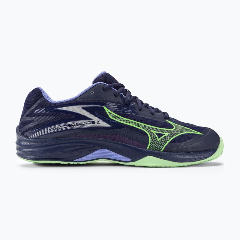 Men's volleyball shoes Mizuno Thunder Blade Z evening blue / tech green / lolite 2