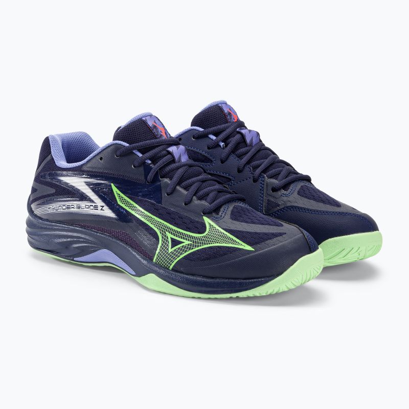 Men's volleyball shoes Mizuno Thunder Blade Z evening blue / tech green / lolite 5