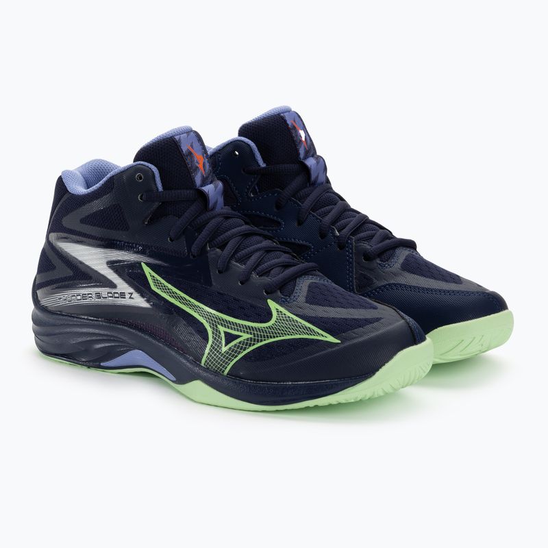 Men's volleyball shoes Mizuno Thunder Blade Z Mid evening blue / tech green / lolite 5