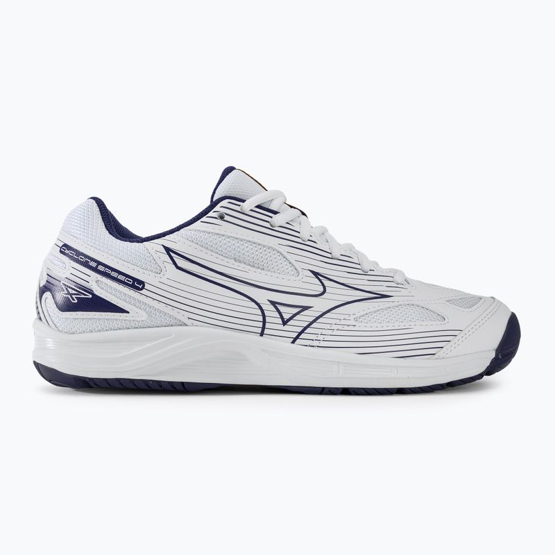 Men's volleyball shoes Mizuno Cyclone Speed 4 white/blueribbon/mp gold 2