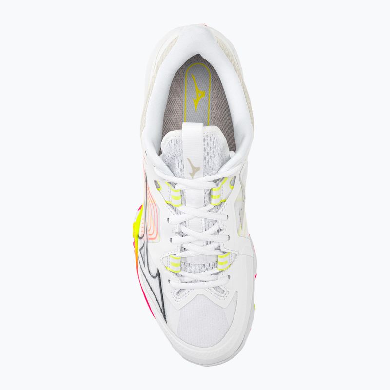 Men's badminton shoes Mizuno Wave Claw Neo 2 white / lunar rock / high vis pink 7