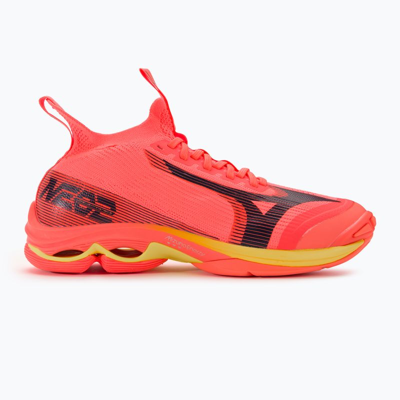 Men's volleyball shoes Mizuno Wave Lightning Neo2 neon flame / black / bolt2 2