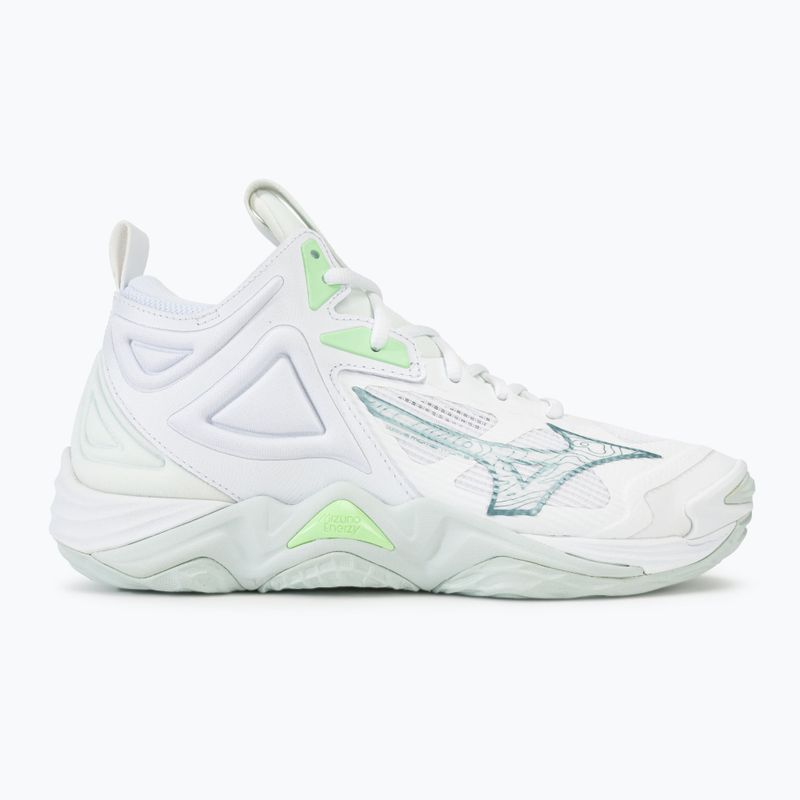 Women's volleyball shoes Mizuno Wave Momentum 3 Mid white/glacial/pantinagreen 2