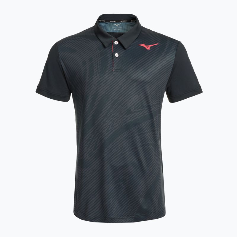 Men's tennis polo shirt Mizuno Charge Shadow Polo black