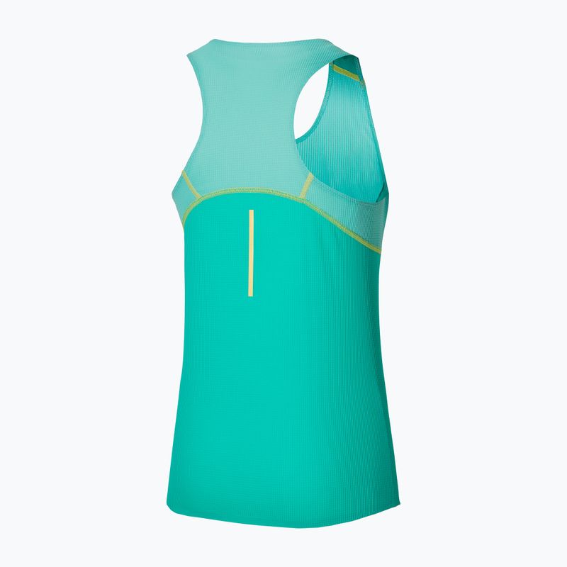 Women's running tank top Mizuno Aero Tank blue turquoise 2