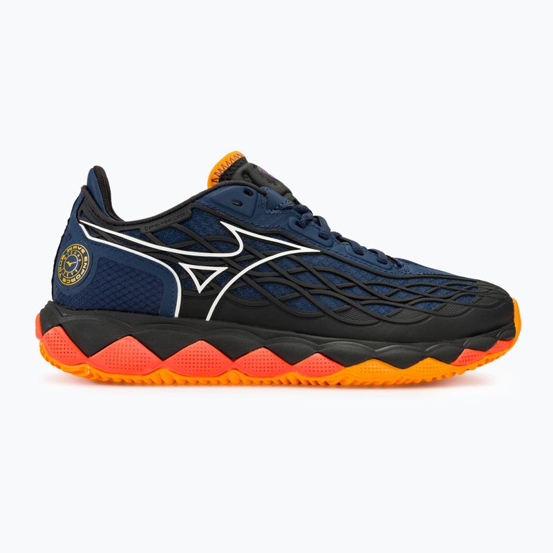 Men's Mizuno Wave Enforce Tour Padel dress blues / white / carrot curl padel shoes 2