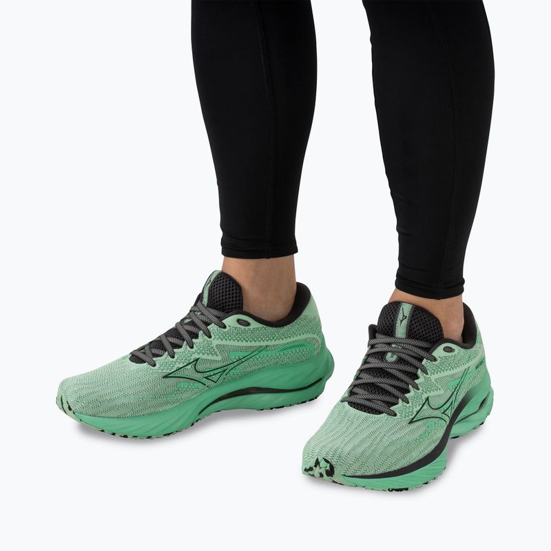 Men's running shoes Mizuno Wave Rider 27 grayed jade/black oyster/jade cream 7