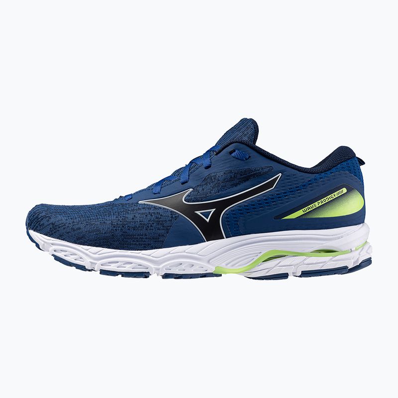 Men's running shoes Mizuno Wave Prodigy 5 navy peony/ white/ sharp green 8