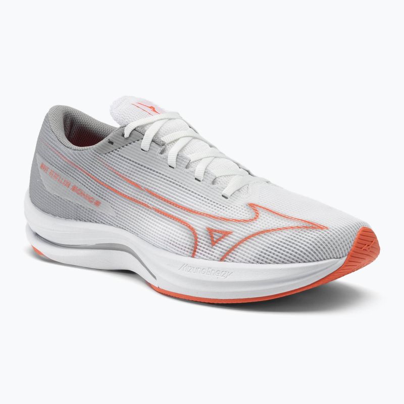 Men's running shoes Mizuno Wave Rebellion Sonic 2 white/hot coral/harbor mist