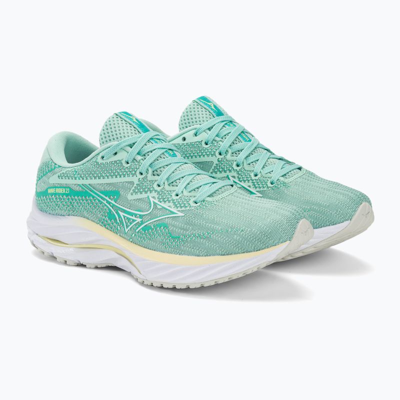 Women's running shoes Mizuno Wave Rider 27 eggshell blue/white/anise flower 5