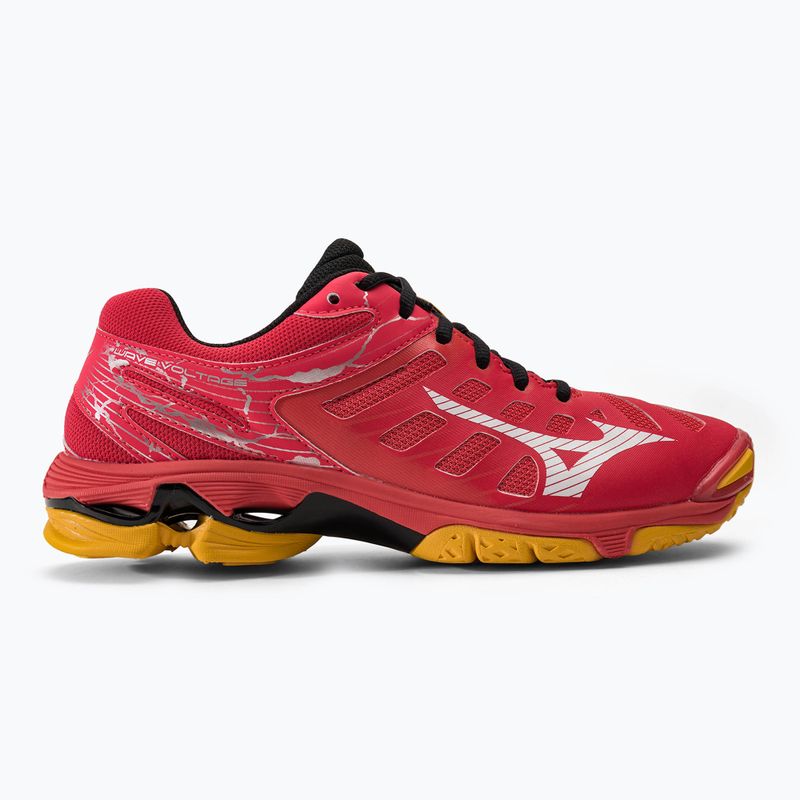 Men's volleyball shoes Mizuno Wave Voltage radiant red/white/carrot curl 2