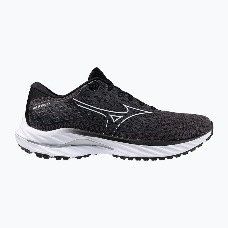 Women's running shoes Mizuno Wave Inspire 20 ebony/ white/ black 2