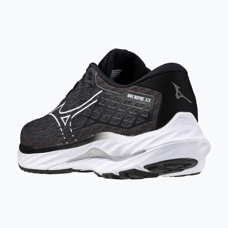 Women's running shoes Mizuno Wave Inspire 20 ebony/ white/ black 5