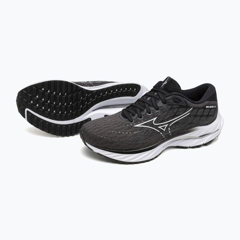 Women's running shoes Mizuno Wave Inspire 20 ebony/ white/ black 9