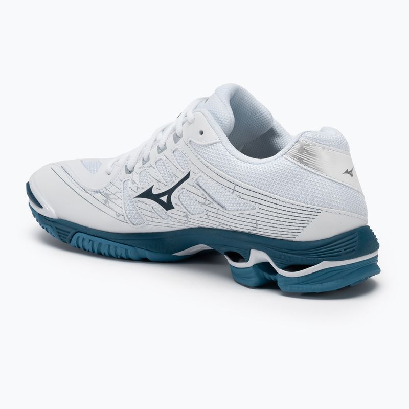 Men's volleyball shoes Mizuno Wave Voltage white/sailor blue/silver 3