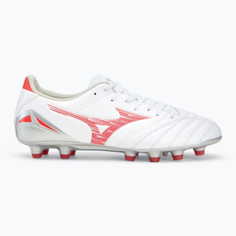 Men's Mizuno Morelia Neo IV Pro MD football boots white/ radiant red/ hot coral 2