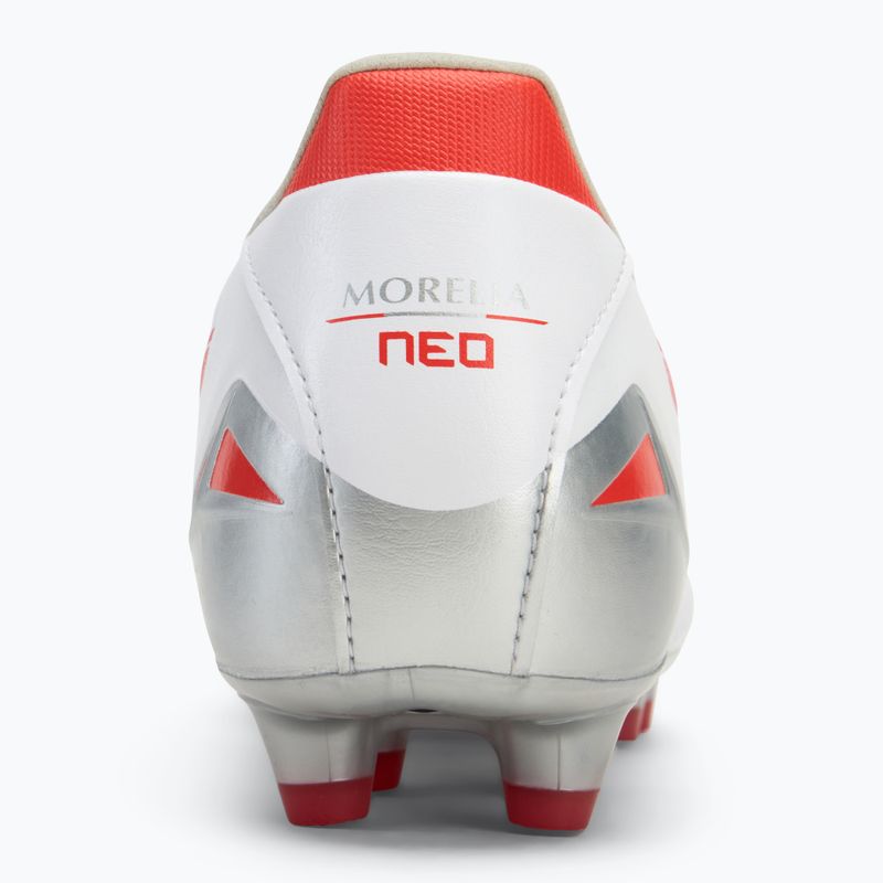 Men's Mizuno Morelia Neo IV Pro MD football boots white/ radiant red/ hot coral 6