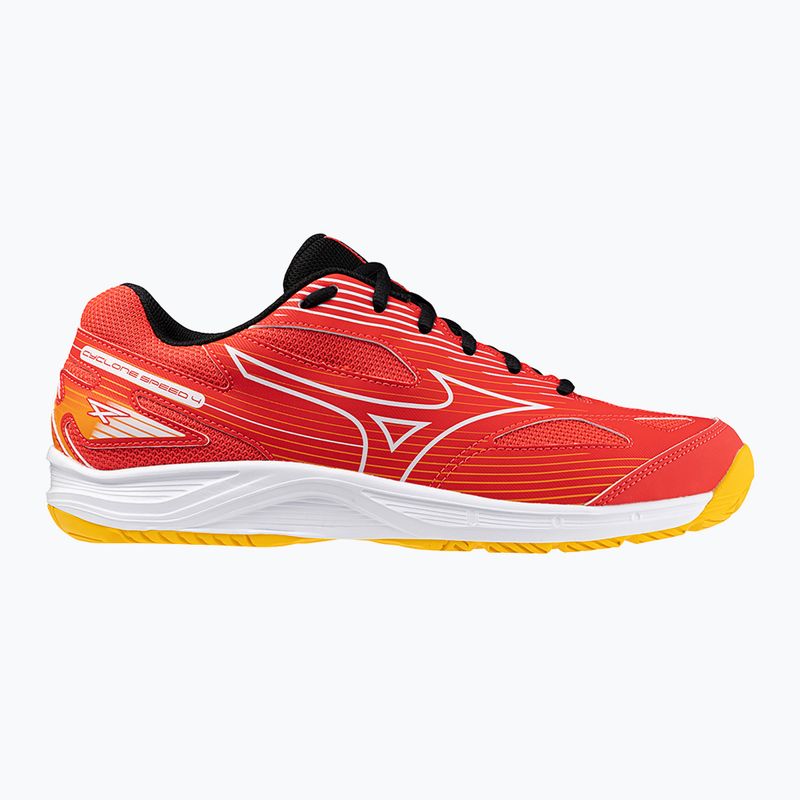 Men's volleyball shoes Mizuno Cyclone Speed 4 radiant red/white/carrot curl 8