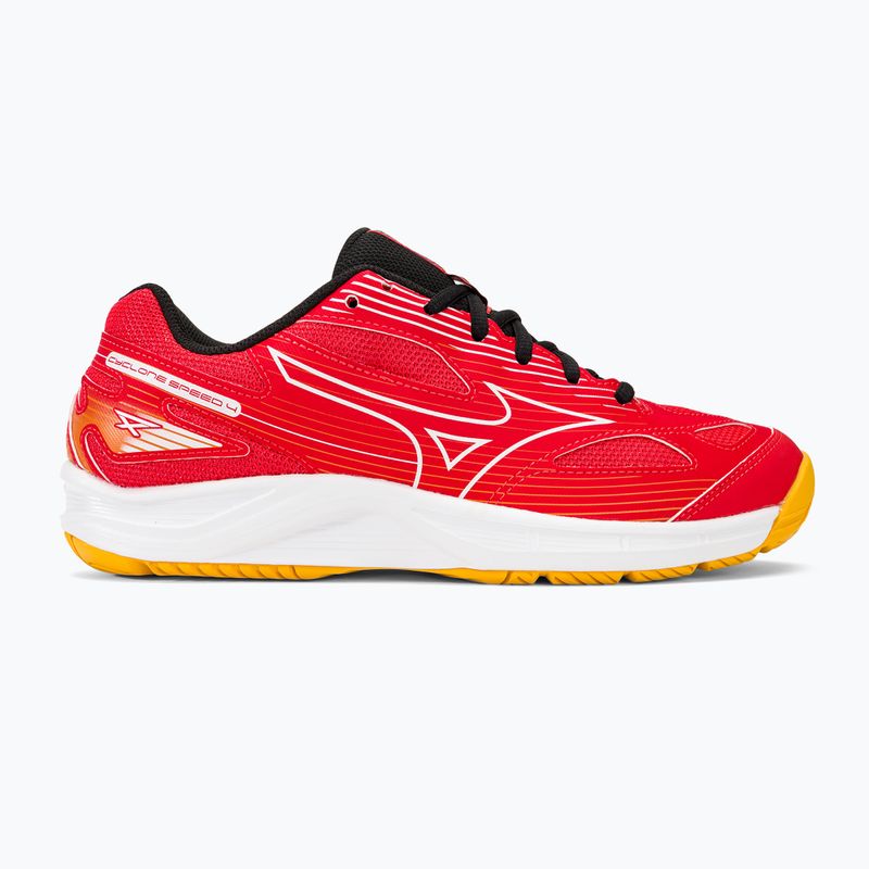 Men's volleyball shoes Mizuno Cyclone Speed 4 radiant red/white/carrot curl 2