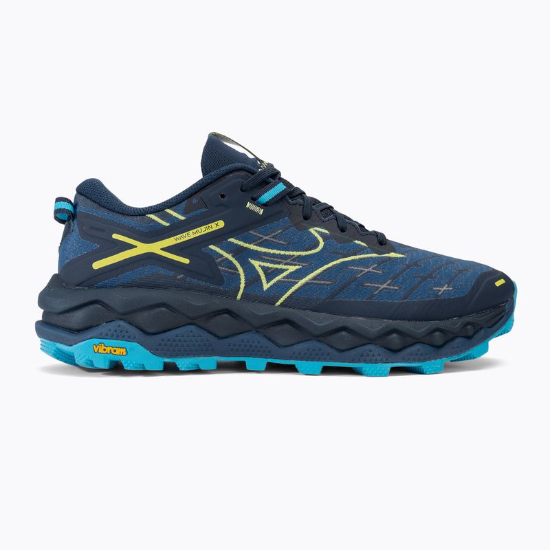 Men's running shoes Mizuno Wave Mujin 10 dress blues/sharp green/swim cap 2