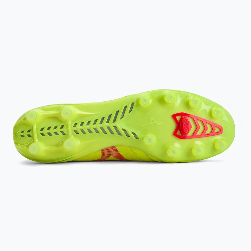 Mizuno Morelia Neo IV Β Elite MD safety yellow/fiery coral 2/galaxy silver men's football boots 6