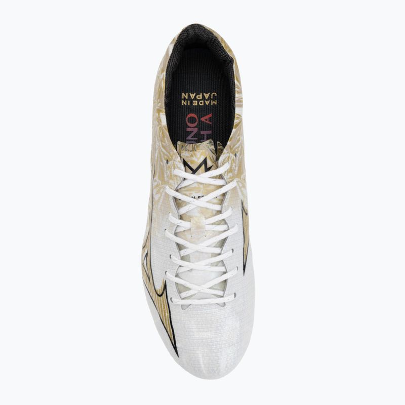Men's football boots Mizuno Alpha Japan AG white/ge gold/black 5