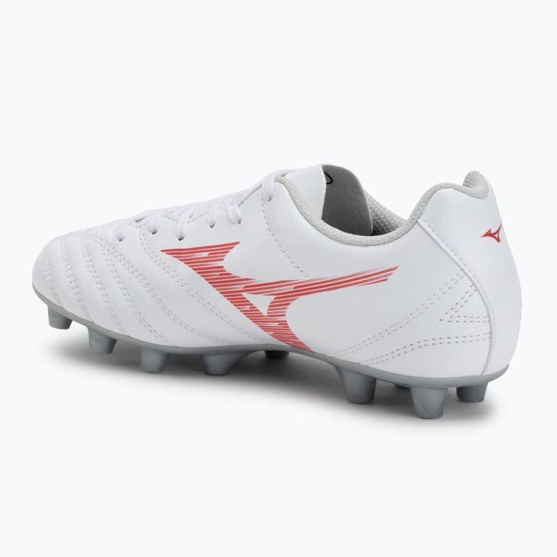 Mizuno Monarcida Neo III Select Jr MD children's football boots white/radiant red 3