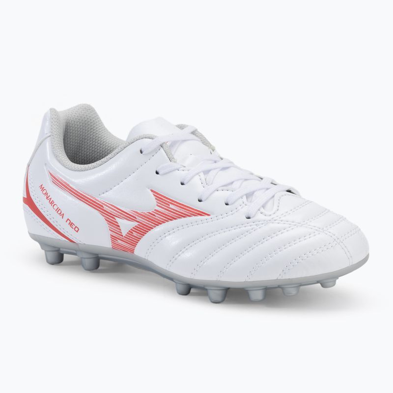 Children's football boots Mizuno Monarcida Neo III Select AG white/radiant red