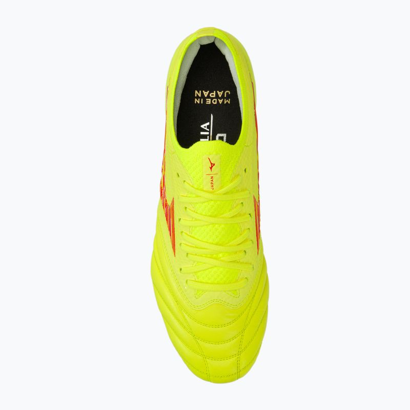 Mizuno Morelia Neo IV Β Japan Mix safety yellow/flery coral 2/safety yellow men's football boots 5