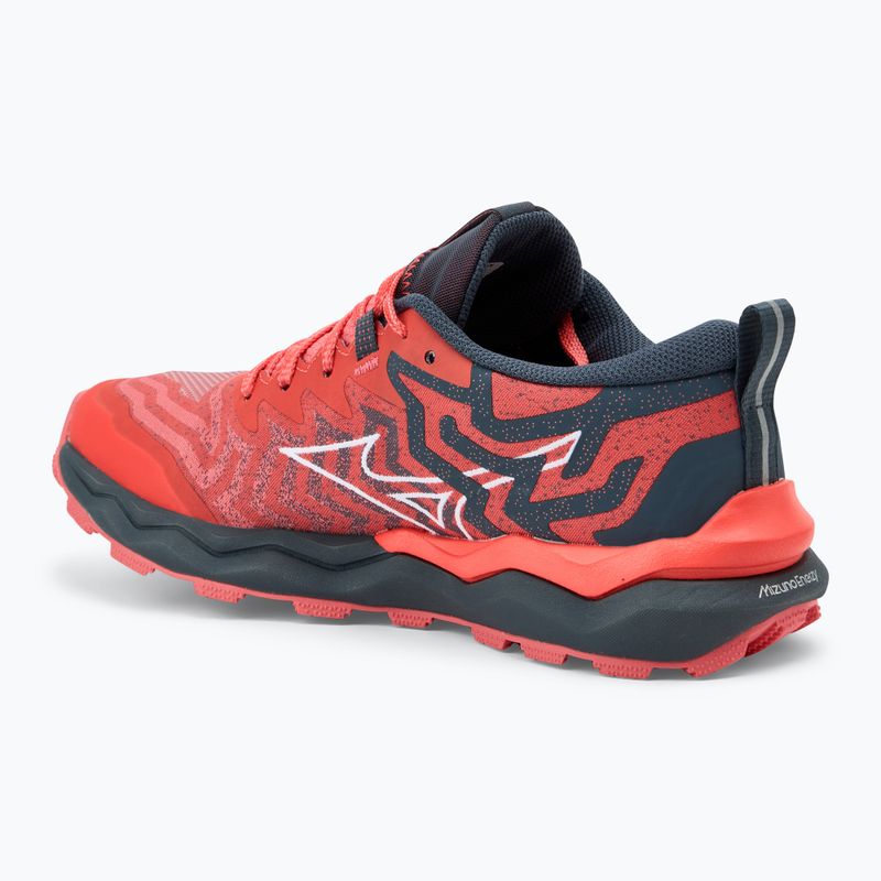 Women's running shoes Mizuno Wave Daichi 8 hot coral/ white/ turbulence 3