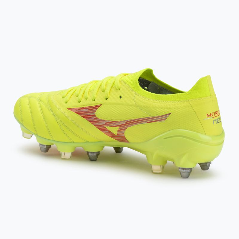 Mizuno Morelia Neo IV β Elite MIX safety yellow/fiery coral 2/safety yellow men's football boots 3